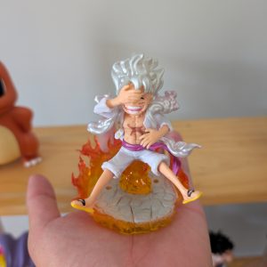 Mô Hình OnePiece Luffy nika gear 5 trạng thái ngồi cười siêu đẹp cao 10cm nặng 120g